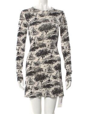 Reformation Scenic Print Long-Sleeve Mini Dress